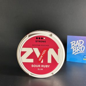 ZYN Sour Ruby nicotine pouches 11 mg – fruity, smoke-free, shipped from Canadian warehouse