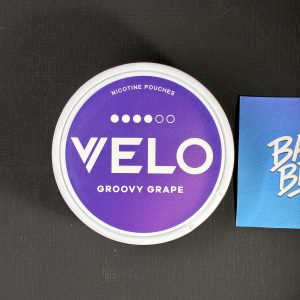 VELO Groovy Grape 12mg slim nicotine pouches front grape flavor Canada