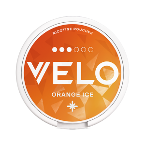 VELO Orange Ice nicotine pouches 10 mg – citrus menthol, smoke-free, shipped from Canada