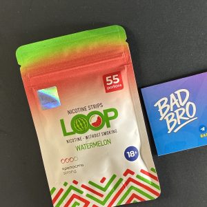 Loop Watermelon Nicotine Cotton Strips 11 mg – 50 pcs, new premium nicotine strips with watermelon flavor available in Canada