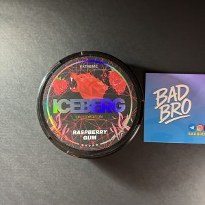 Iceberg Raspberry Gum 75 mg nicotine pouches raspberry flavor Canada