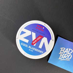 ZYN Cool Blueberry 11mg nicotine pouches tin front packaging Canada