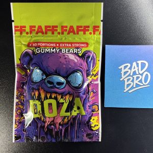 FAFF Gummy Bears 75mg cotton nicotine strips close-up sweet gummy bears taste Canada