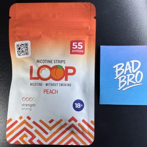 Loop Peach Cotton Strips 12mg nicotine strips packaging Canada peach flavor